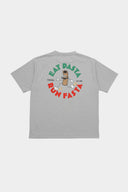 "EAT PASTA RUN FASTA" Water absorb & Quick Dry S/SLV Tee