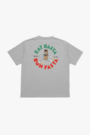 "EAT PASTA RUN FASTA" Water absorb & Quick Dry S/SLV Tee